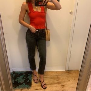 Ecoté smocked Y-back tank